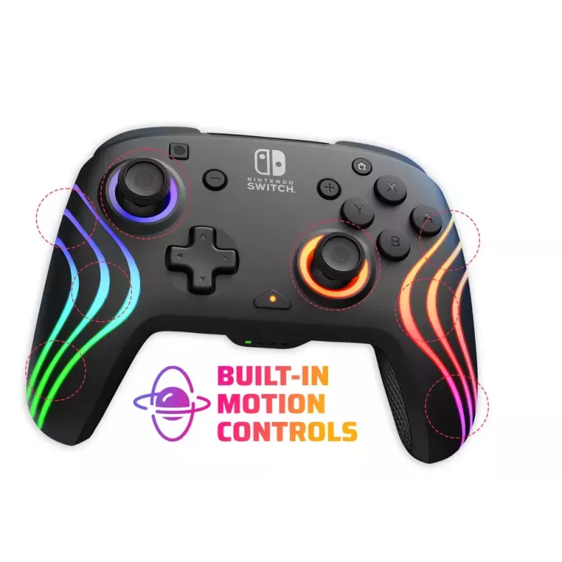 PDP Afterglow Wave nero gamepad USB analogico / digitale Nintendo Switch, Nintendo Switch Lite, Nintendo Switch OLED