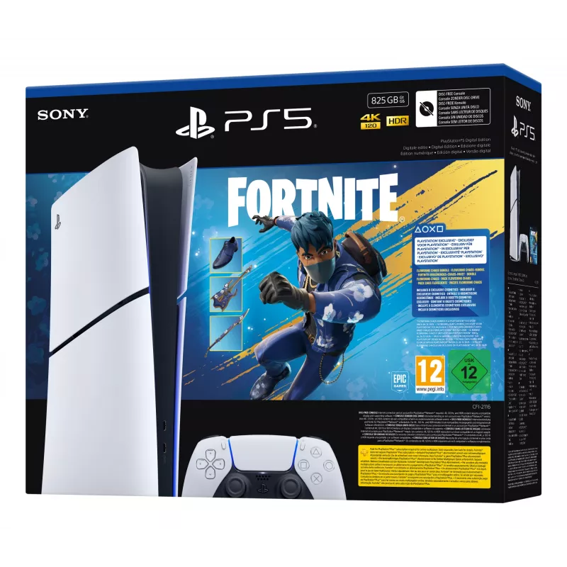 Sony PlayStation 5 (gruppo modelli - slim) Digital Edition, Fortnite Flowering Chaos Bundle