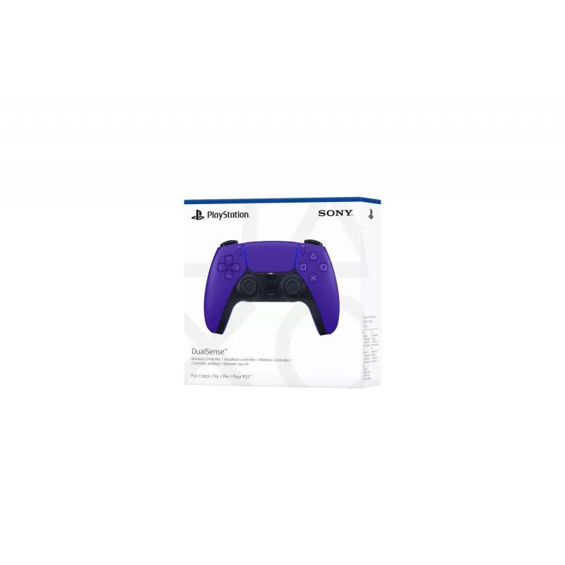 Sony controller wireless DualSense Galactic Purpl V2, gamepad, PlayStation 5, tasto Indietro, tasto Menu, tasto Start, analogico / digitale, vari, cablato e wireless