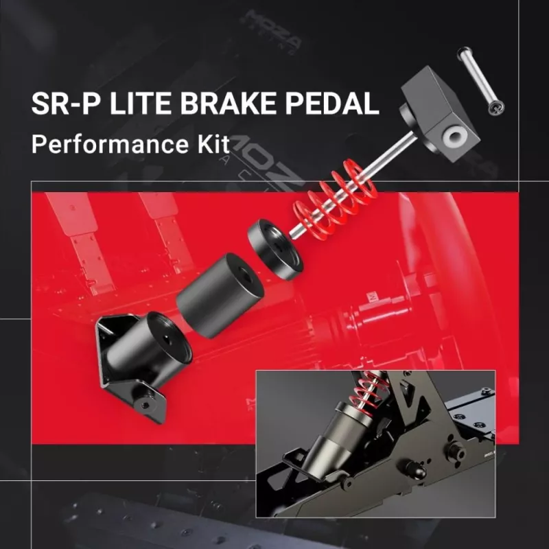 Moza Racing SR-P Lite kit accessori, PC, kit potenza pedale, nero, rosso, argento, MOZA, SR-P Lite, 1 pz.