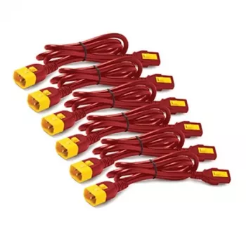 Kit cavi di alimentazione APC (6 pz.), con blocco, C13 su C14, 1,8 m, rosso