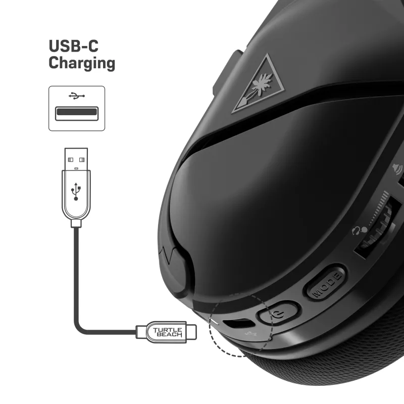 Headset Turtle Beach Stealth 600 Gen 2 MAX – con filo e senza fili, USB-C, circumaurale, 20–20000 Hz, nero