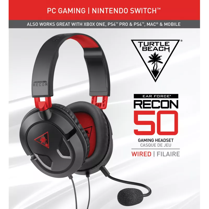 Turtle Beach Recon 50 headset gaming con filo – PC, Xbox Series X o S, Xbox One, PS5 e PS4
