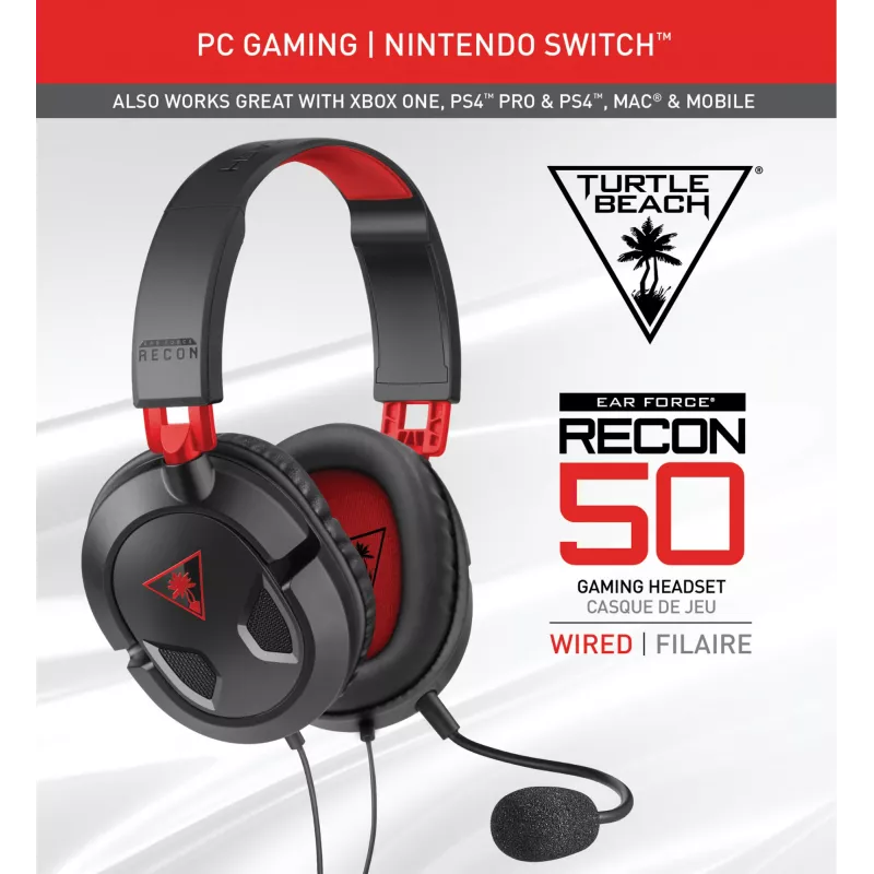 Turtle Beach Recon 50 headset gaming con filo – PC, Xbox Series X o S, Xbox One, PS5 e PS4