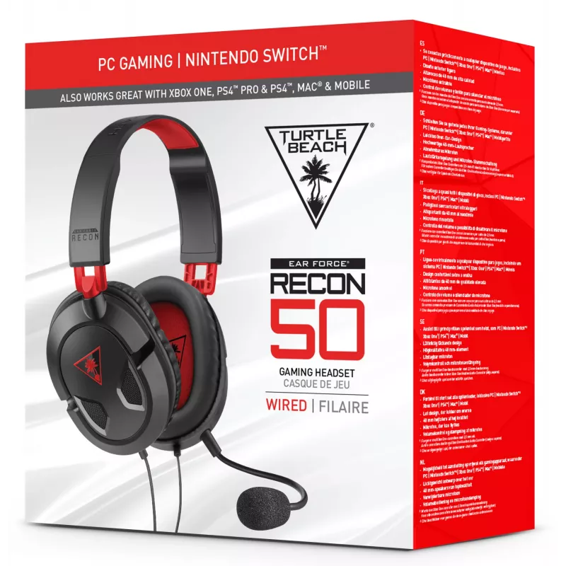Turtle Beach Recon 50 headset gaming con filo – PC, Xbox Series X o S, Xbox One, PS5 e PS4