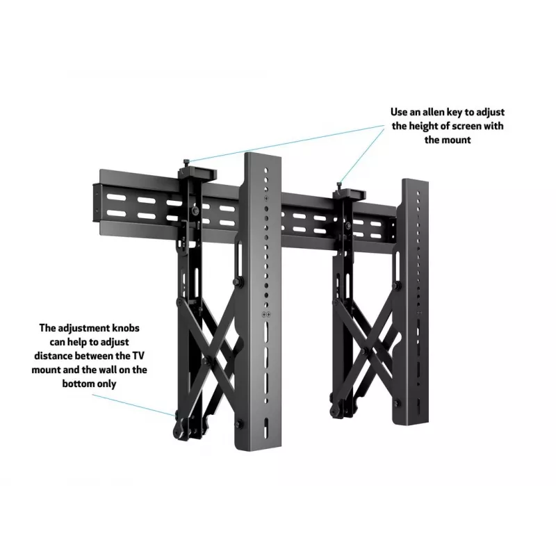 Supporto a parete per videowall Multibrackets M Public Push 40-70 pollici nero