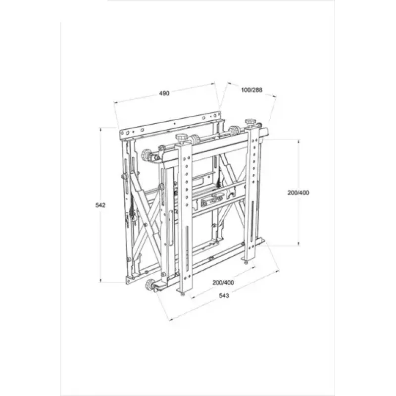 Supporto a parete per videowall Multibrackets M Public Push HD