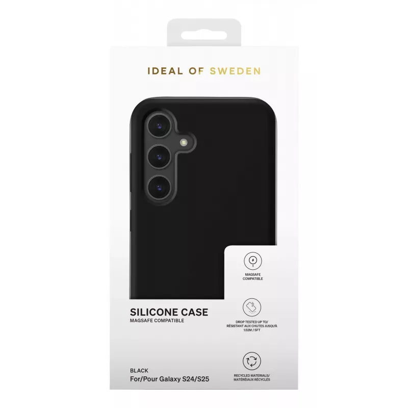Custodia in silicone iDeal of Sweden MagSafe Galaxy S24 / S25 nero