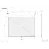 Schermo di proiezione manuale Multibrackets M 4:3 200x150, 100 pollici
