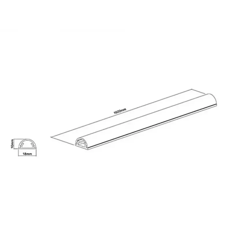 Canalina passacavi universale Multibrackets M nero 18 mm larghezza 1600 mm lunghezza