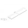 Canalina passacavi Multibrackets M SS alluminio 75 mm L - 1600 mm lunghezza