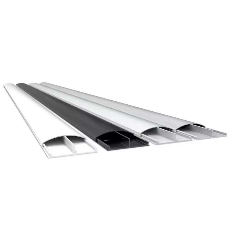 Canalina passacavi Multibrackets M SS nero 75 mm L - 1600 mm lunghezza