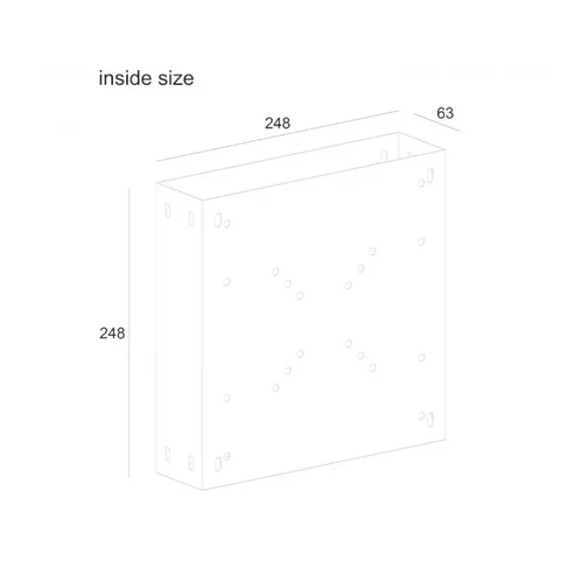 Supporto per monitor per supporto CPU Multibrackets M PC Media Box/Digital Signage Box I