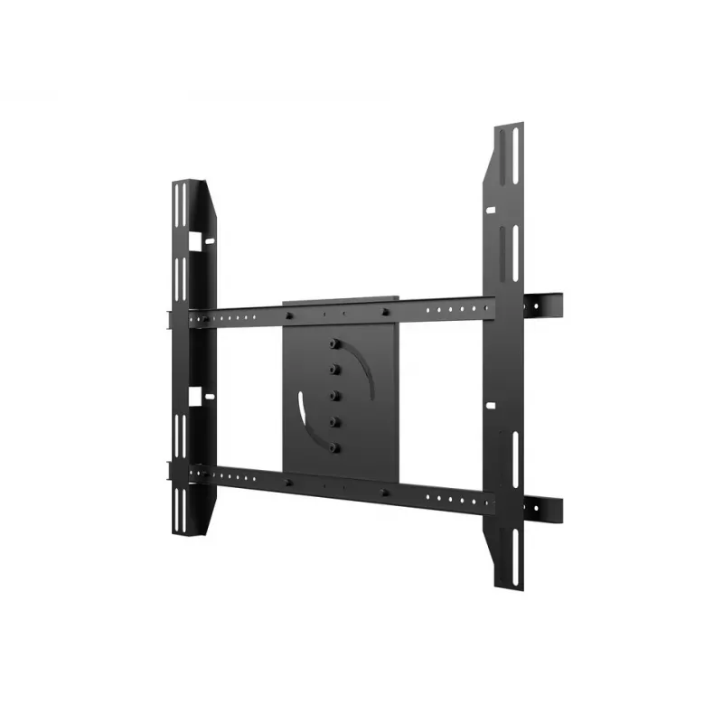 Supporto a pavimento per display singolo Public MULTIBRACKETS M – nero, supporta fino a 60 kg, VESA 200x200–800x400
