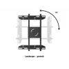 Supporto a pavimento per display singolo Public MULTIBRACKETS M – nero, supporta fino a 60 kg, VESA 200x200–800x400