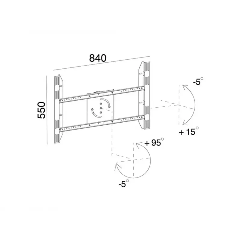 Supporto a pavimento per display singolo Public MULTIBRACKETS M – nero, supporta fino a 60 kg, VESA 200x200–800x400