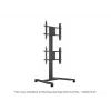 Supporto a pavimento per display singolo Public MULTIBRACKETS M – nero, supporta fino a 60 kg, VESA 200x200–800x400