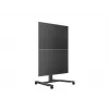 Supporto a pavimento per display singolo Public MULTIBRACKETS M – nero, supporta fino a 60 kg, VESA 200x200–800x400