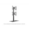 Supporto a pavimento per display singolo Public MULTIBRACKETS M – nero, supporta fino a 60 kg, VESA 200x200–800x400