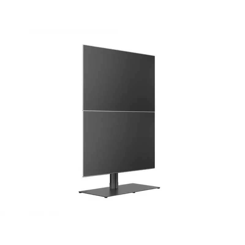 Supporto a pavimento per display singolo Public MULTIBRACKETS M – nero, supporta fino a 60 kg, VESA 200x200–800x400