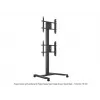 Supporto a pavimento per display singolo Public MULTIBRACKETS M – nero, supporta fino a 60 kg, VESA 200x200–800x400