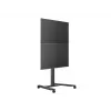 Supporto a pavimento per display singolo Public MULTIBRACKETS M – nero, supporta fino a 60 kg, VESA 200x200–800x400