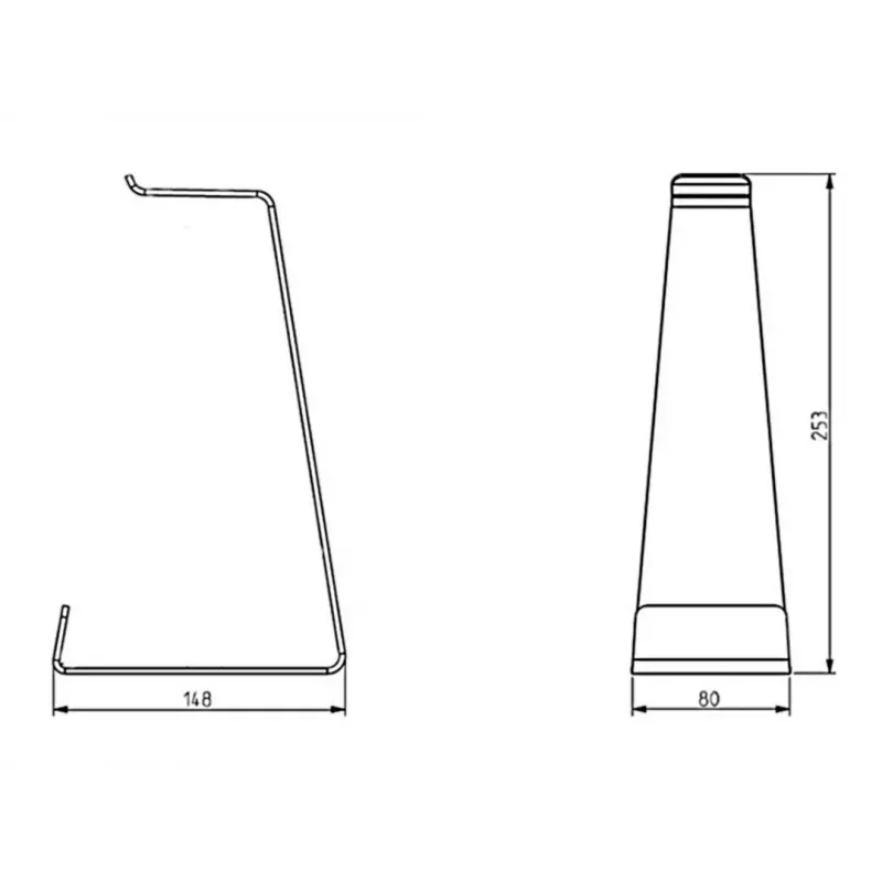 Supporto per cuffie Multibrackets M Headset Holder supporto da tavolo argento alluminio