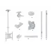 Supporto a soffitto Multibrackets M Public Ceilingmount Medium Single bianco 3000 capacità di carico massima 30 kg dimensione minima schermo 32 pollici dimensione massima schermo 55 pollici