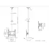 Supporto a soffitto Multibrackets M Public Ceilingmount Medium Single bianco 3000 capacità di carico massima 30 kg dimensione minima schermo 32 pollici dimensione massima schermo 55 pollici