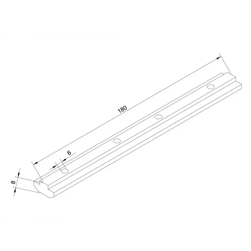 Prolunga per guida Multibrackets M Pro Series alluminio 180 mm