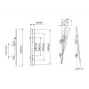 Braccio di montaggio per schermo piatto MULTIBRACKETS M Pro Series Tilt Arms 400mm, nero, alluminio/acciaio, 2 pezzi