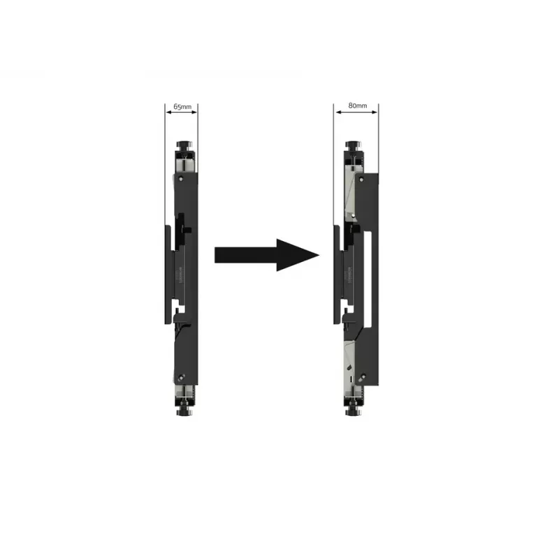 Braccio di montaggio per schermo piatto Multibrackets M Pro Series Micro-Adjustable Arms 400mm nero acciaio