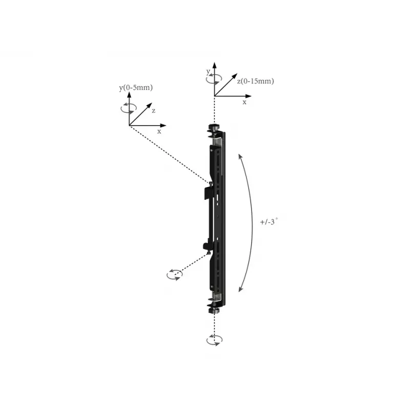 Braccio di montaggio per schermo piatto Multibrackets M Pro Series Micro-Adjustable Arms 400mm nero acciaio