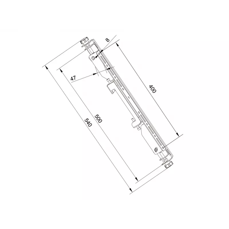 Braccio di montaggio per schermo piatto Multibrackets M Pro Series Micro-Adjustable Arms 400mm nero acciaio