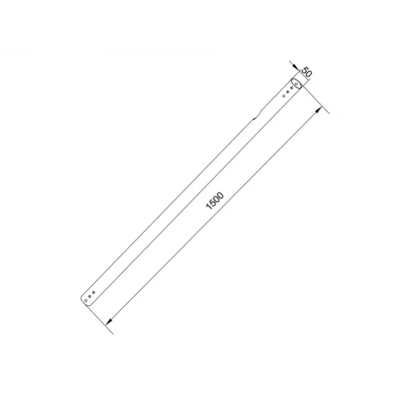 Tubo Multibrackets M Pro Series Extension Pipe 1,5 m nero acciaio