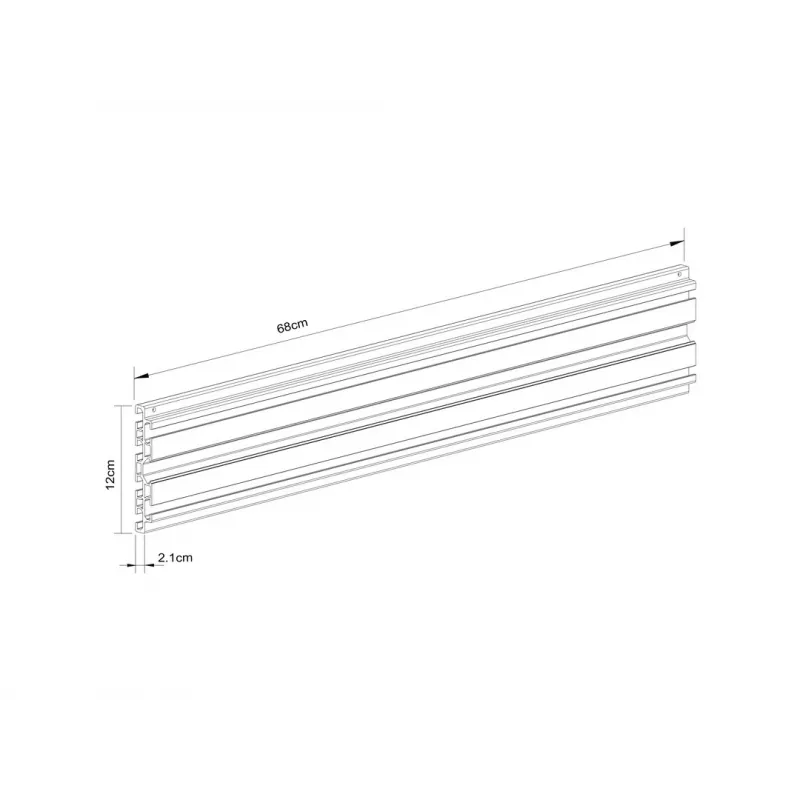 Guida Multibrackets M Pro Series Single Screen Rail 68cm nero