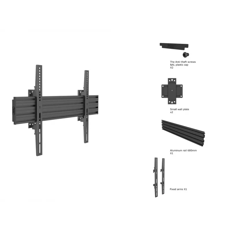 Multibrackets M Wallmount Pro MBW1U Fixed nero 50 kg 40-65 pollici