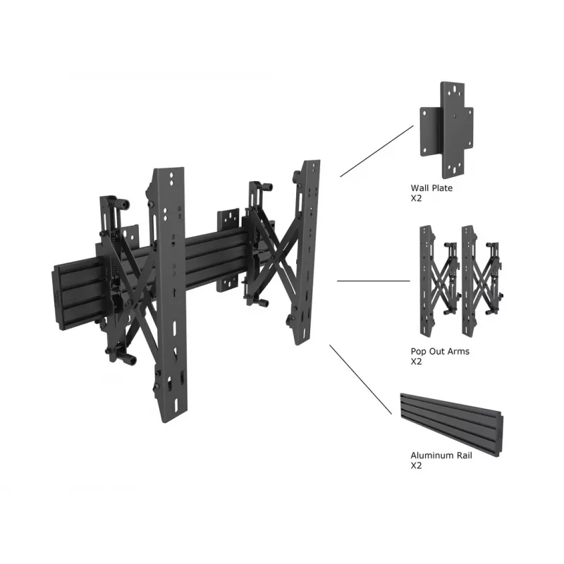 Supporto a parete Multibrackets M Wallmount Pro MBW1U nero 30 kg 40-65 pollici