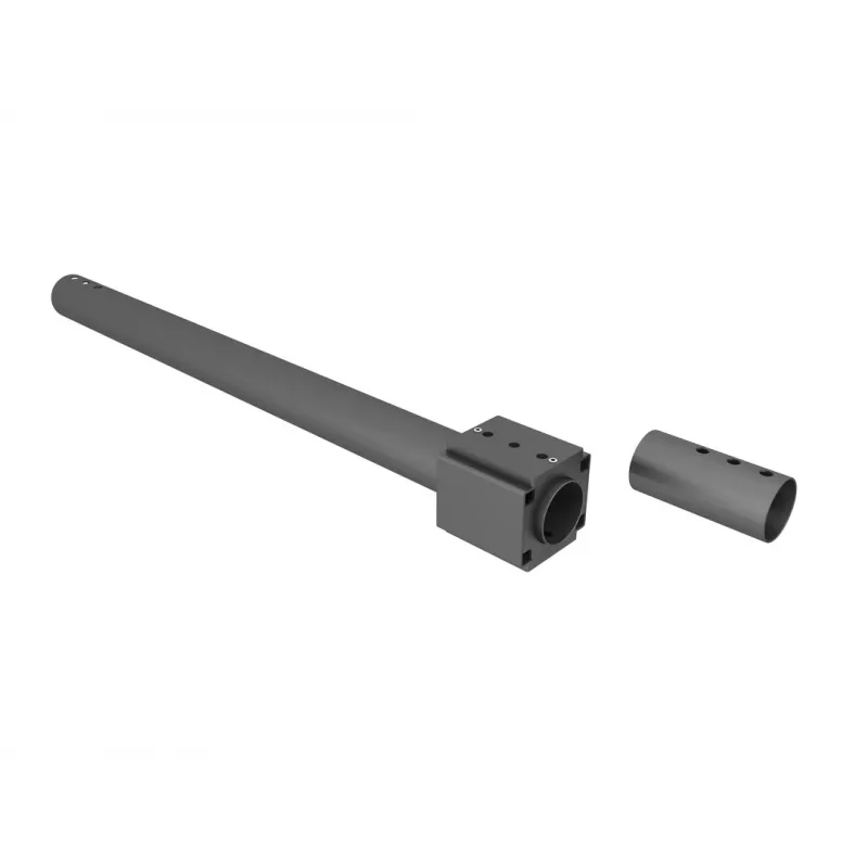 Dima di foratura per palo MULTIBRACKETS M Pro Series — custodia in acciaio, nero, 76,5×78,2 mm, 1,5 kg