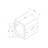 Dima di foratura per palo MULTIBRACKETS M Pro Series — custodia in acciaio, nero, 76,5×78,2 mm, 1,5 kg