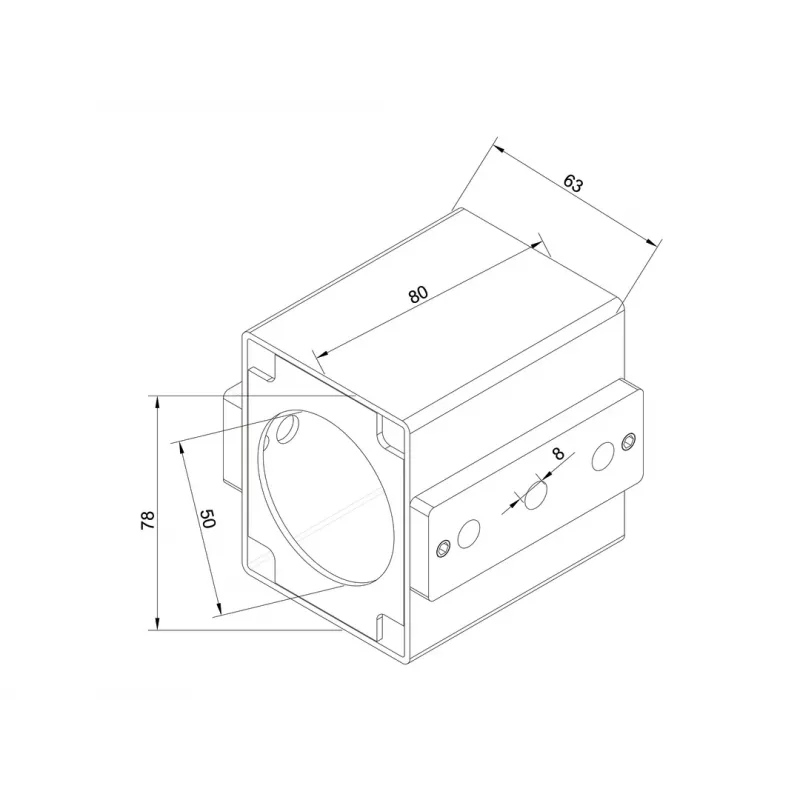 Dima di foratura per palo MULTIBRACKETS M Pro Series — custodia in acciaio, nero, 76,5×78,2 mm, 1,5 kg
