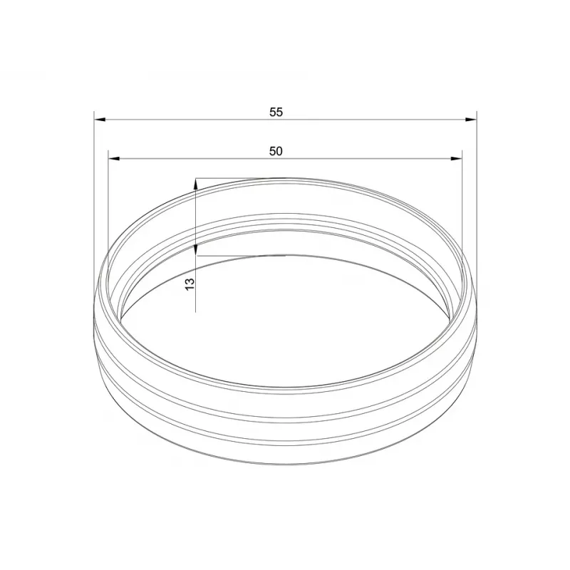 Copertura per tubo Multibrackets M Pro Series External Pipe Cover bianco plastica 10 g 13 mm 5,5 cm