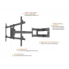 Multibrackets M Universal Long Reach Arm 1010 mm HD Single 40 kg 42-75 pollici