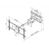 Multibrackets M Universal Long Reach Arm 1010 mm HD Single 40 kg 42-75 pollici