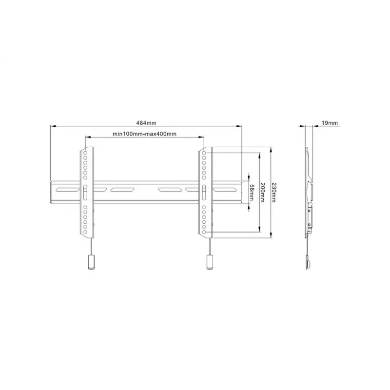 Multibrackets M OLED supporto a parete per TV Super slim Fixed 50 kg 32-65 pollici