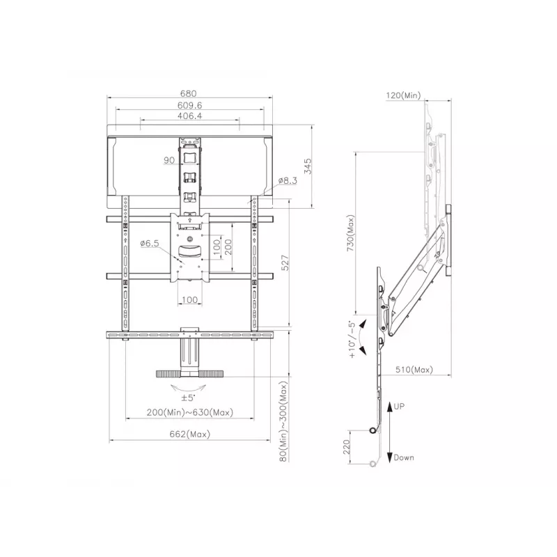Supporto, Multibrackets, M Pull Down Full Motion Flexarm