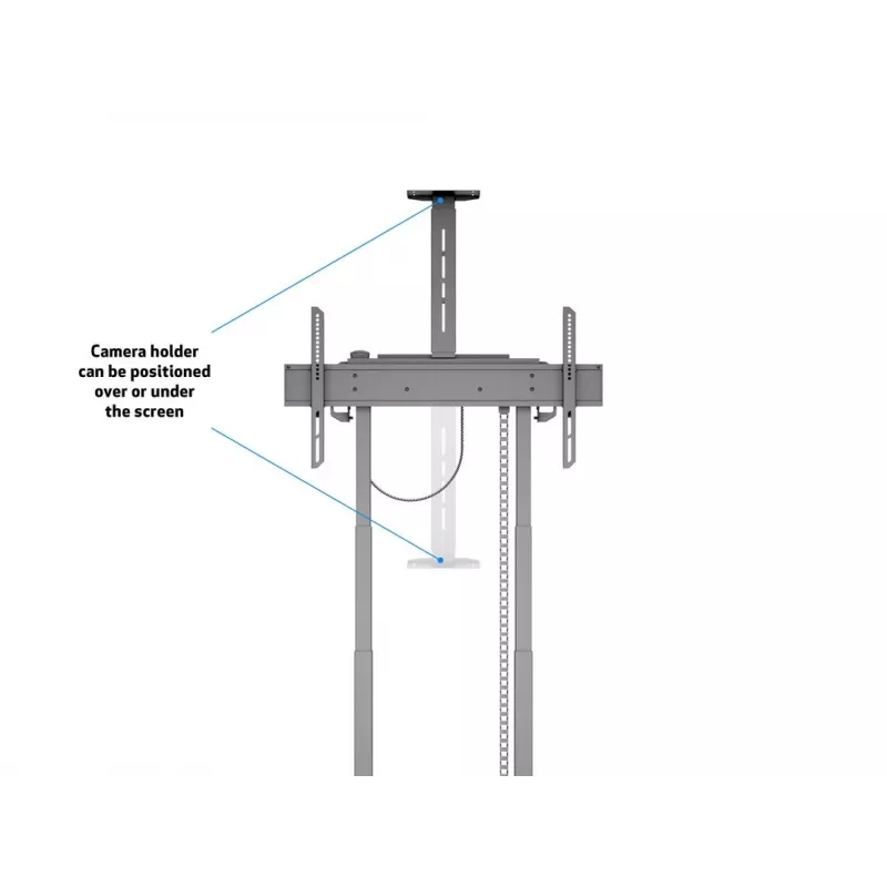 Multibrackets M Motorized Floorstand 120 kg nero incl. armadio e ripiano per camera