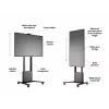 Multibrackets M Motorized Floorstand 120 kg nero incl. armadio e ripiano per camera