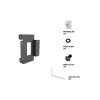 Piastra per dispositivi Multibrackets M Pro Series piastra di collegamento nero acciaio 2,1 kg