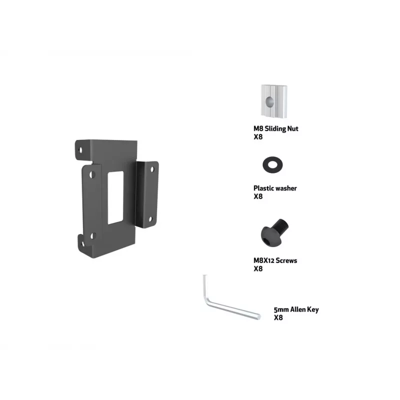 Piastra per dispositivi Multibrackets M Pro Series piastra di collegamento nero acciaio 2,1 kg